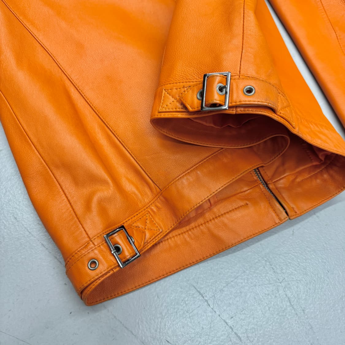 고스트 Y2K 바이커 리얼레더 램스킨 양가죽 자켓 상품이미지4