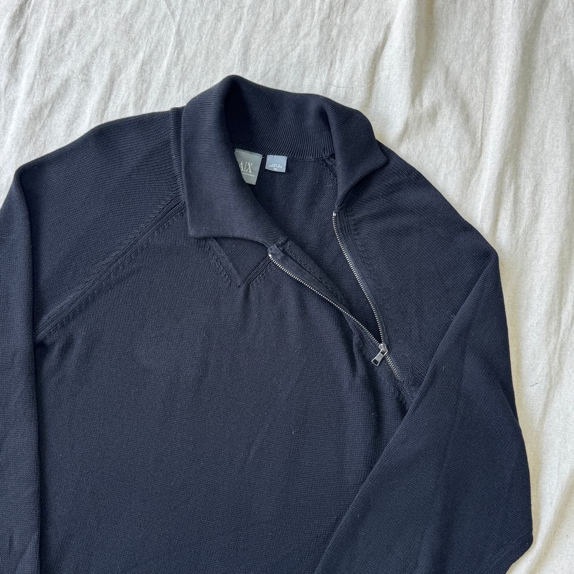아르마니 익스체인지 사선 지퍼 카라 니트 XL 상품이미지3