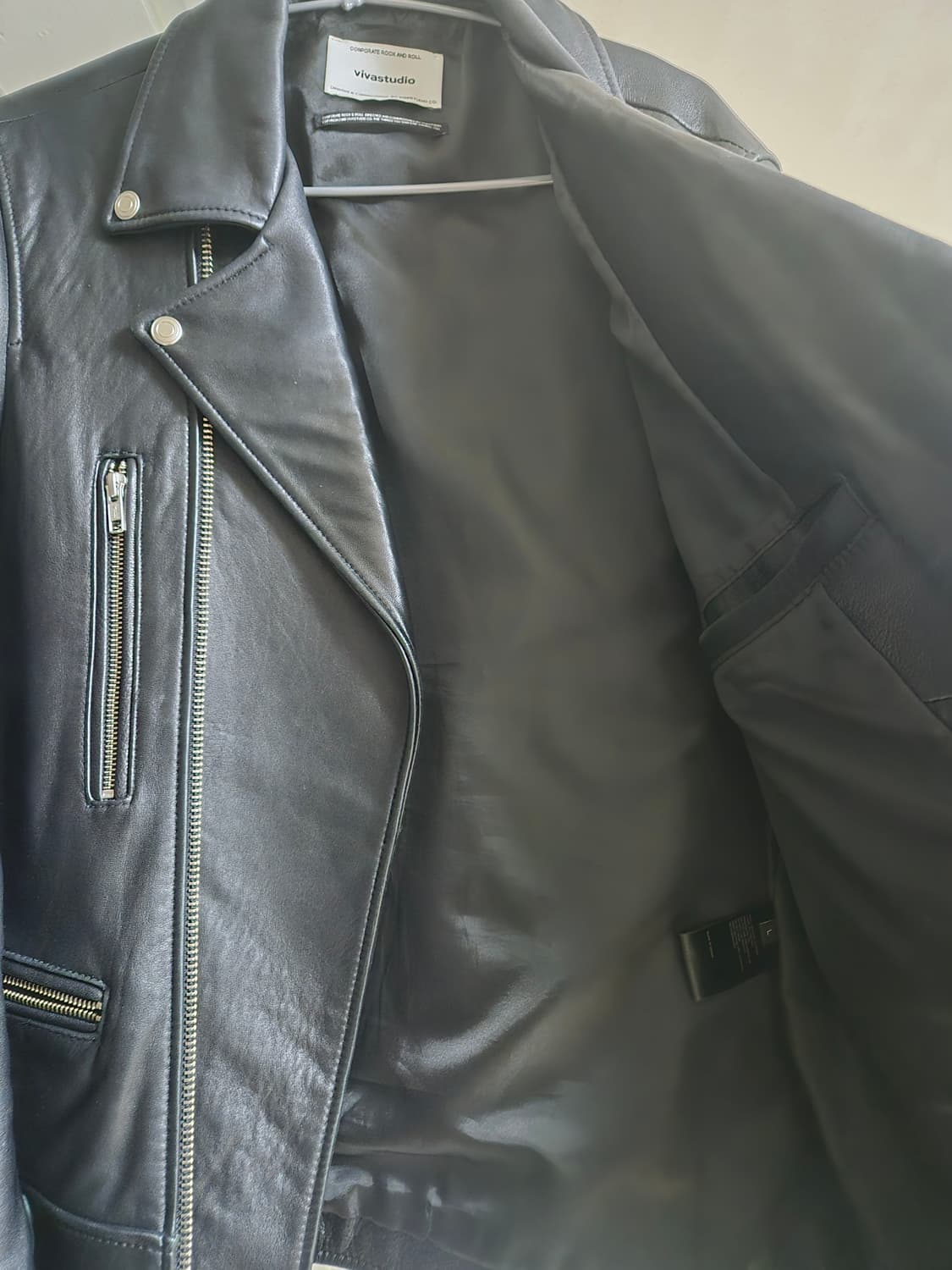 비바스튜디오 가죽 라이더 가죽자켓 상품이미지2
