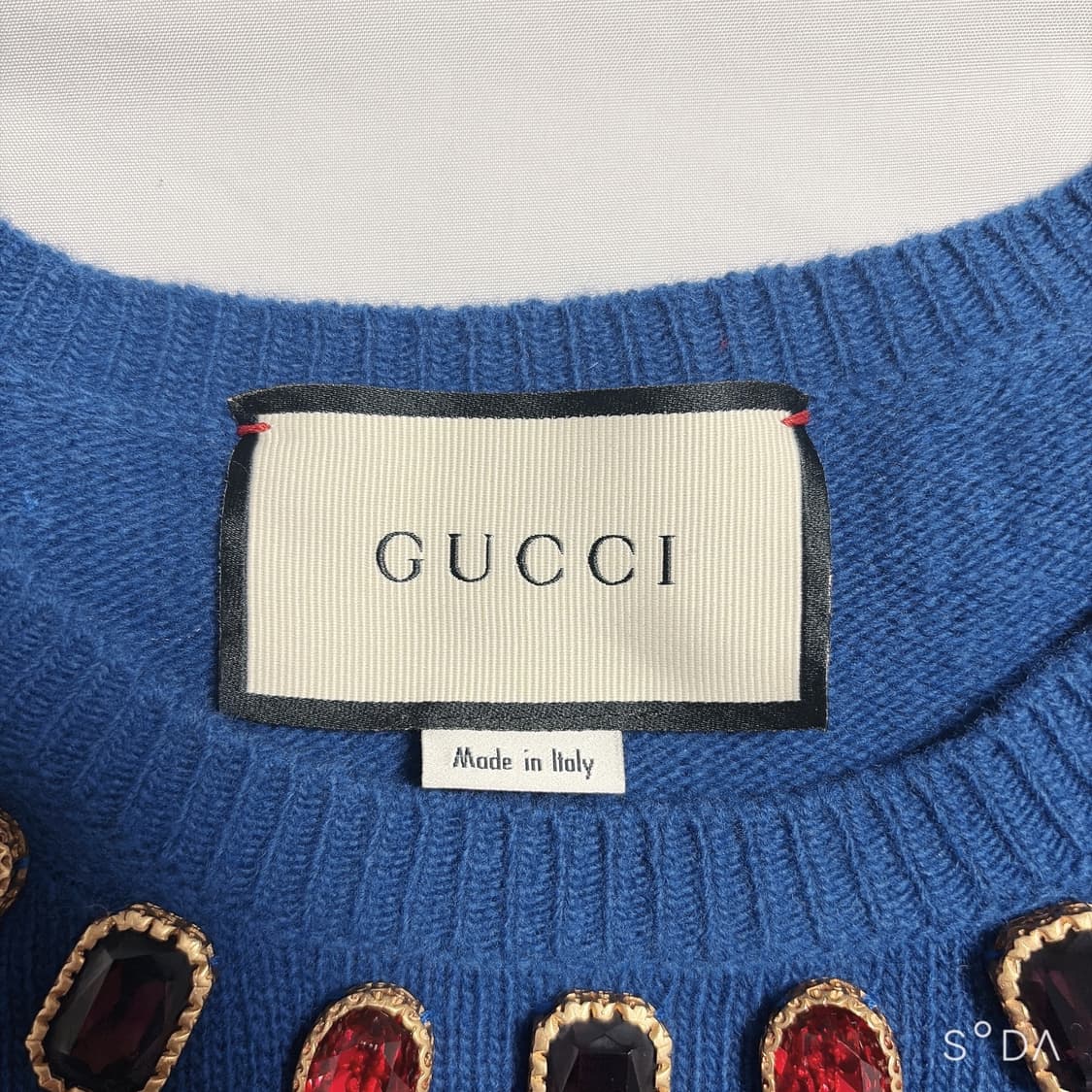 구찌 x MLB 콜라보 주얼리 니트 블루 M 상품이미지3