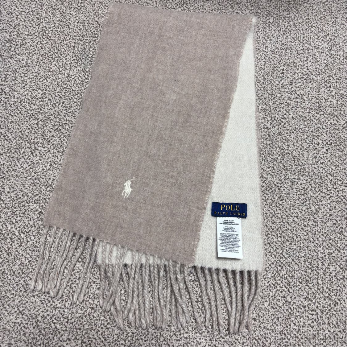 [택포,울80] 폴로 랄프로렌 이태리 투웨이 머플러 목도리 [A] 상품이미지1