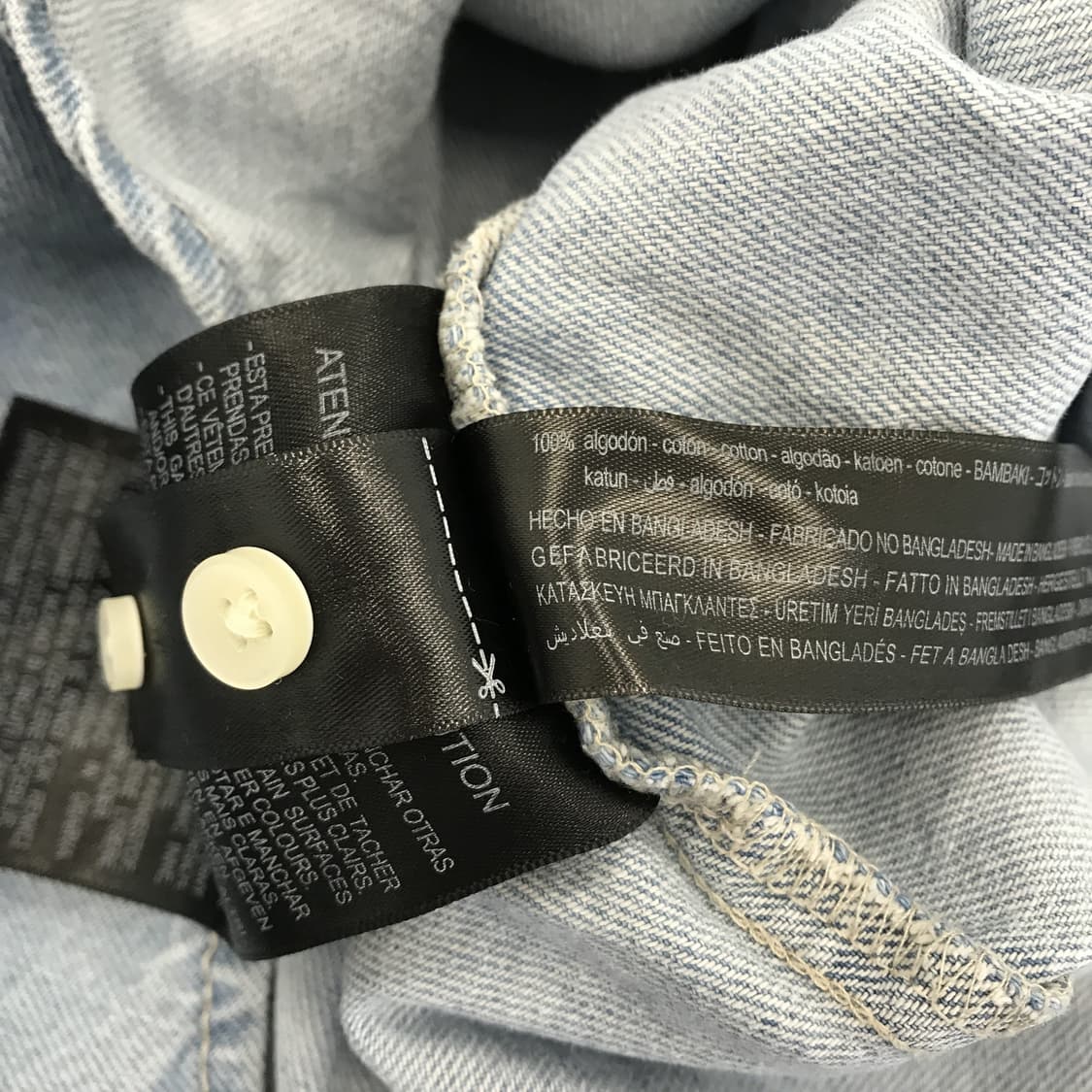 자라 워시드 데님셔츠 오버 [XL] 상품이미지6