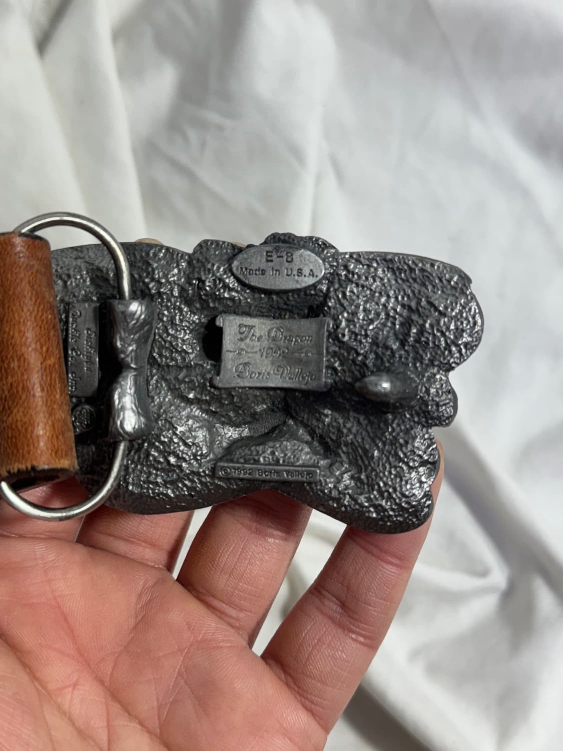 90s usa boris vallejo 드래곤 버클 레더 벨트 판타지 상품이미지6