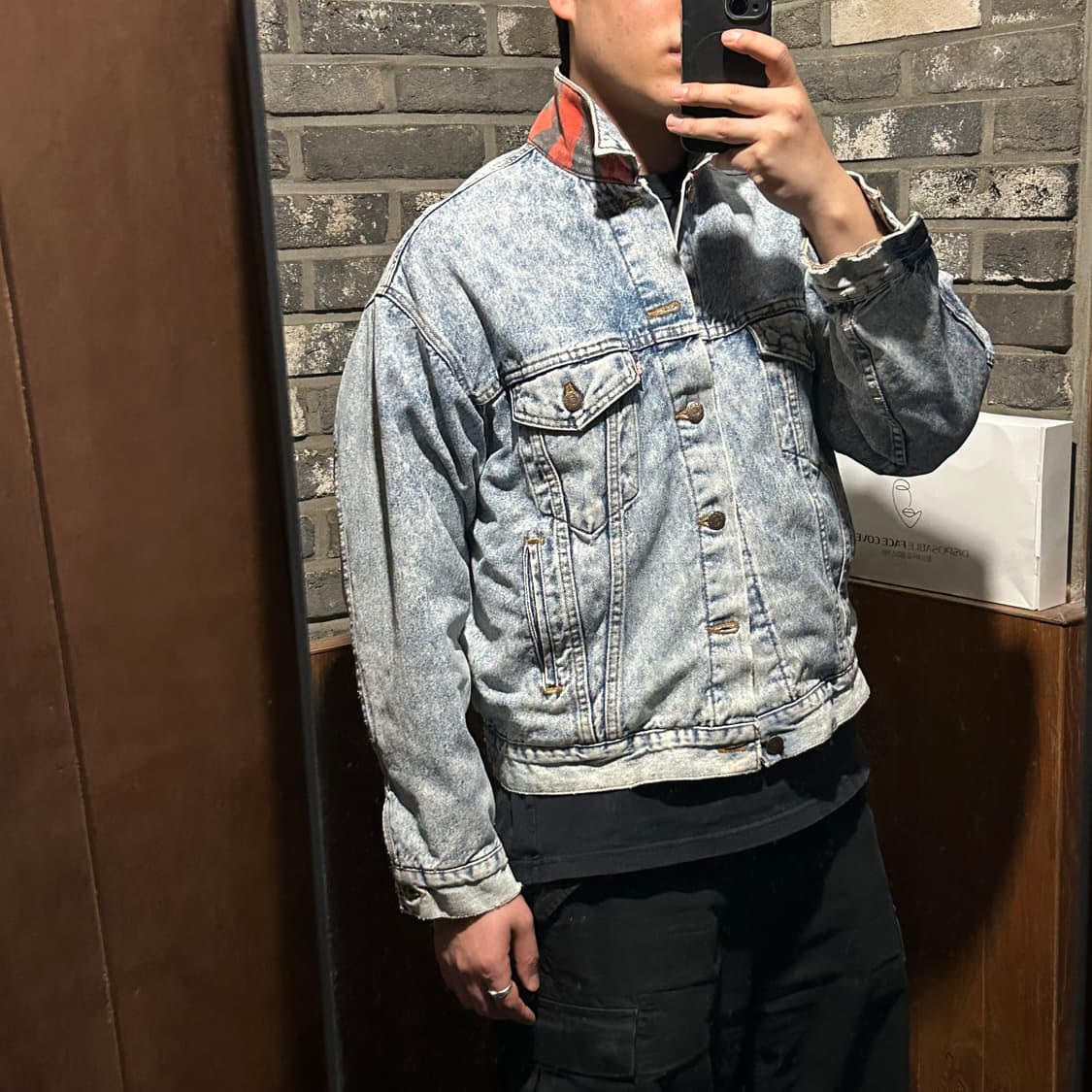 L) 리바이스 90s USA 플란넬 라이너 데님 트러커 자켓 상품이미지9