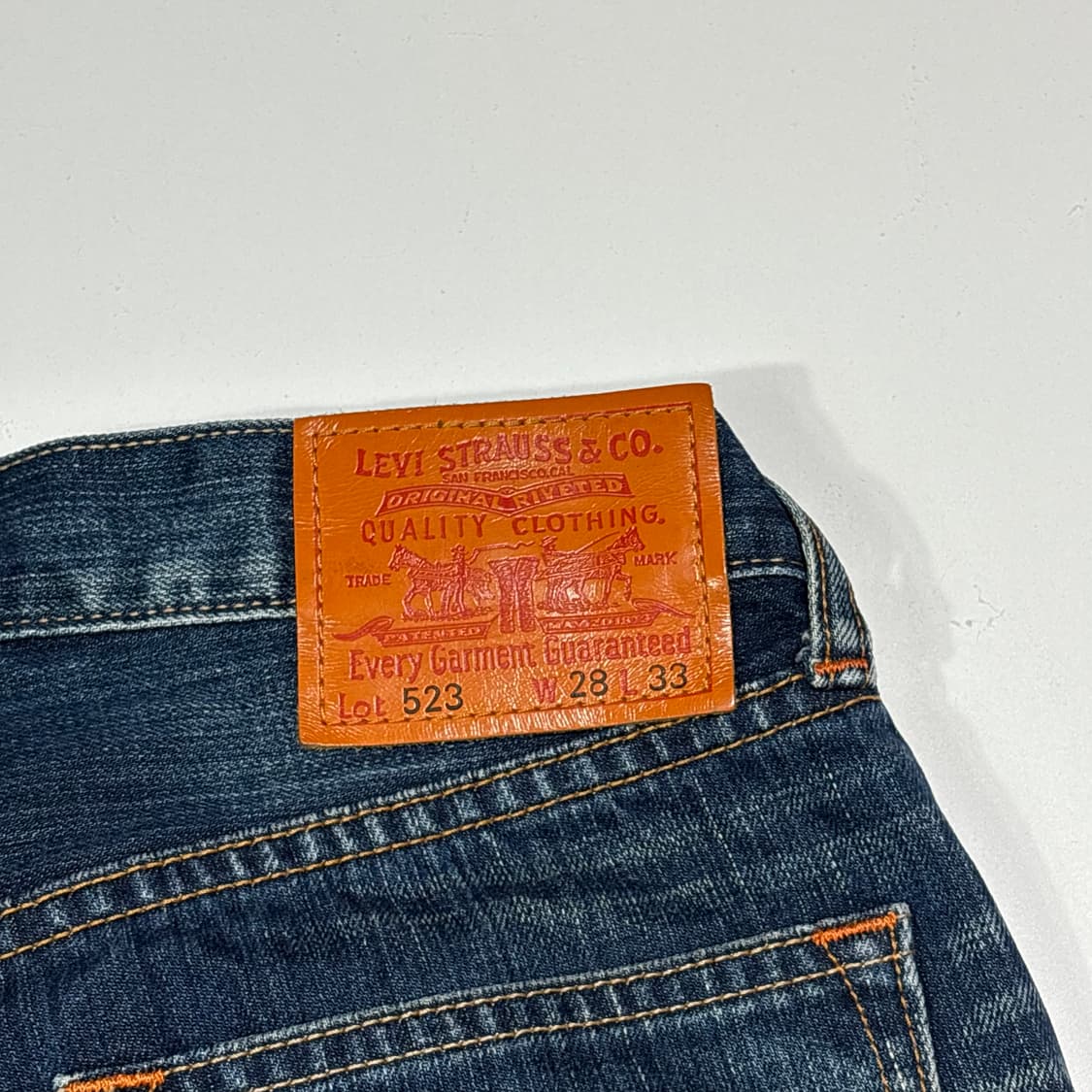 리바이스 523 진청 워싱 데님팬츠 상품이미지9