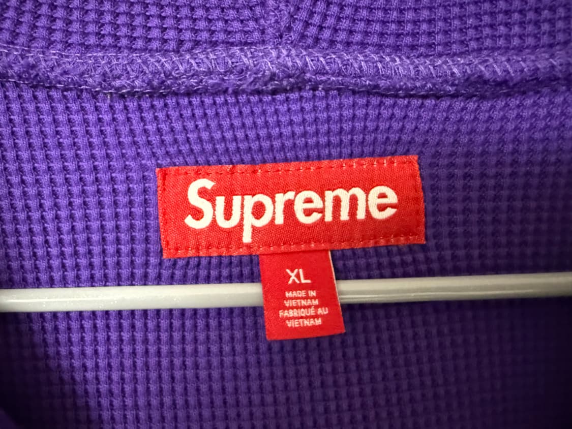 슈프림 써멀 후드 집업 퍼플 - 25SS XL 사이즈 상품이미지3