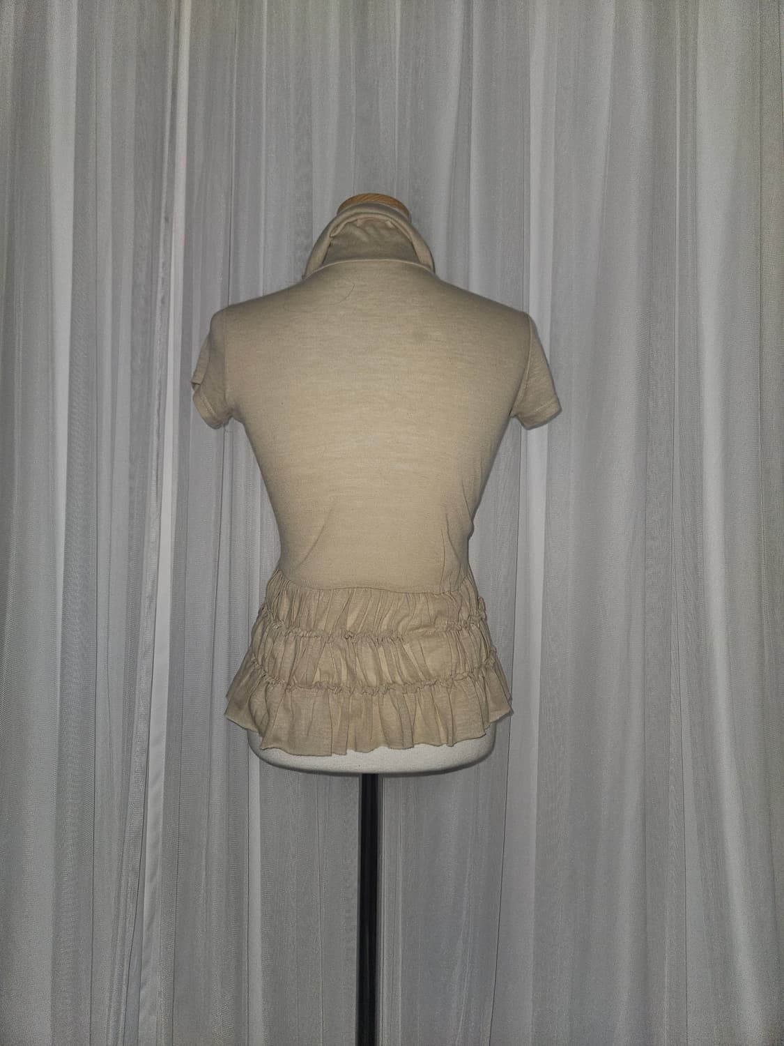 빈티지 오네갸루🌹 누디 로지 플라워 레이스 블라우스 상품이미지4