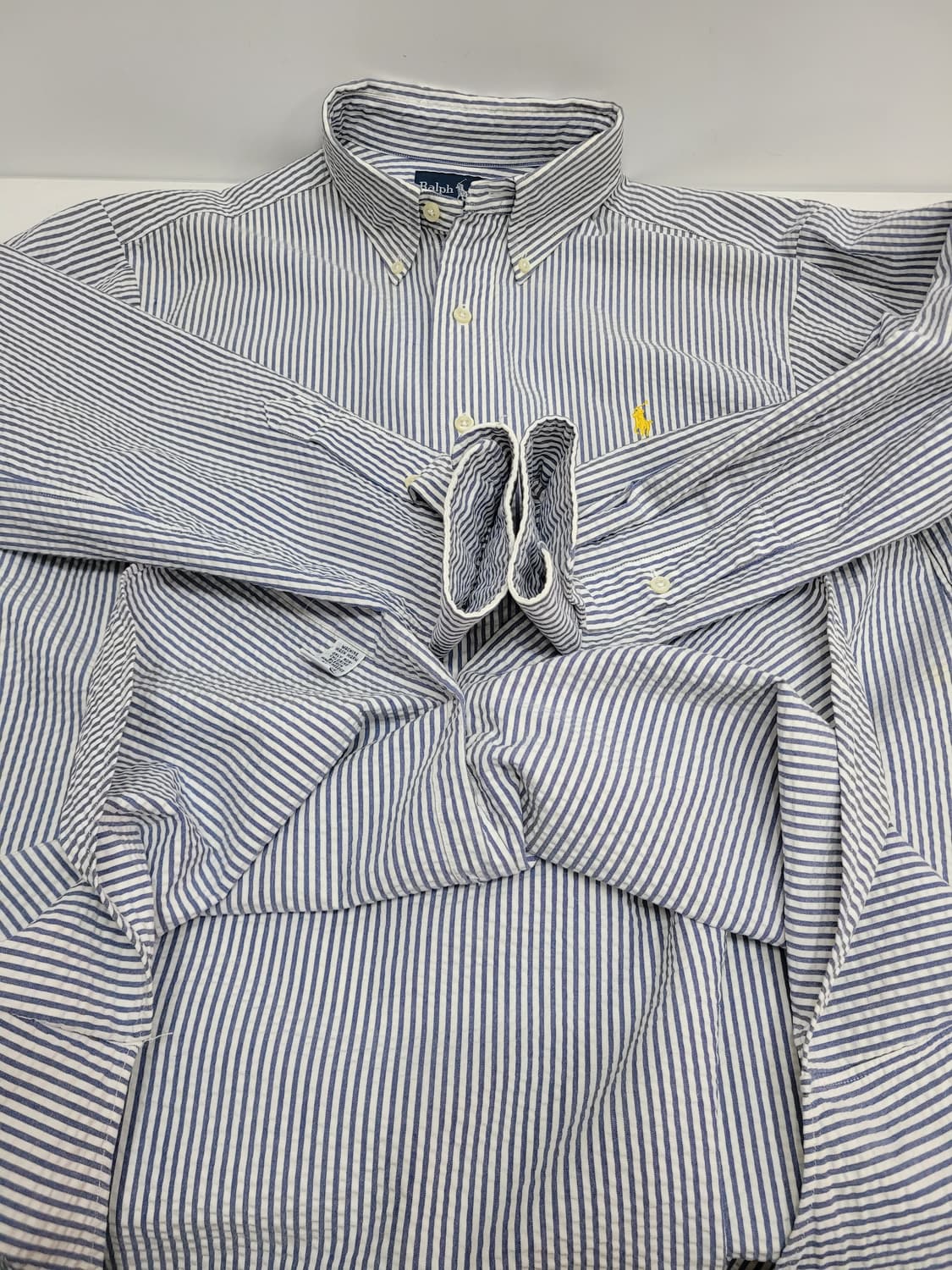 POLO 랄프로렌 7부소매 클래식핏 스트라이프 셔츠 / 여 M 상품이미지7