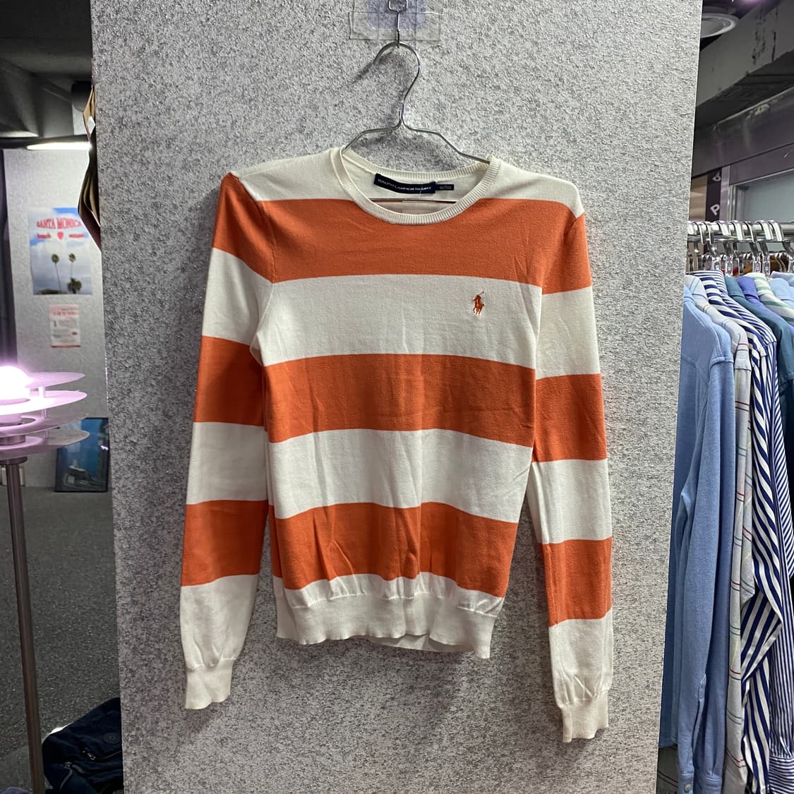 폴로랄프로렌 스포츠 포니로고 코랄 스트라이프 니트 B4533 상품이미지2