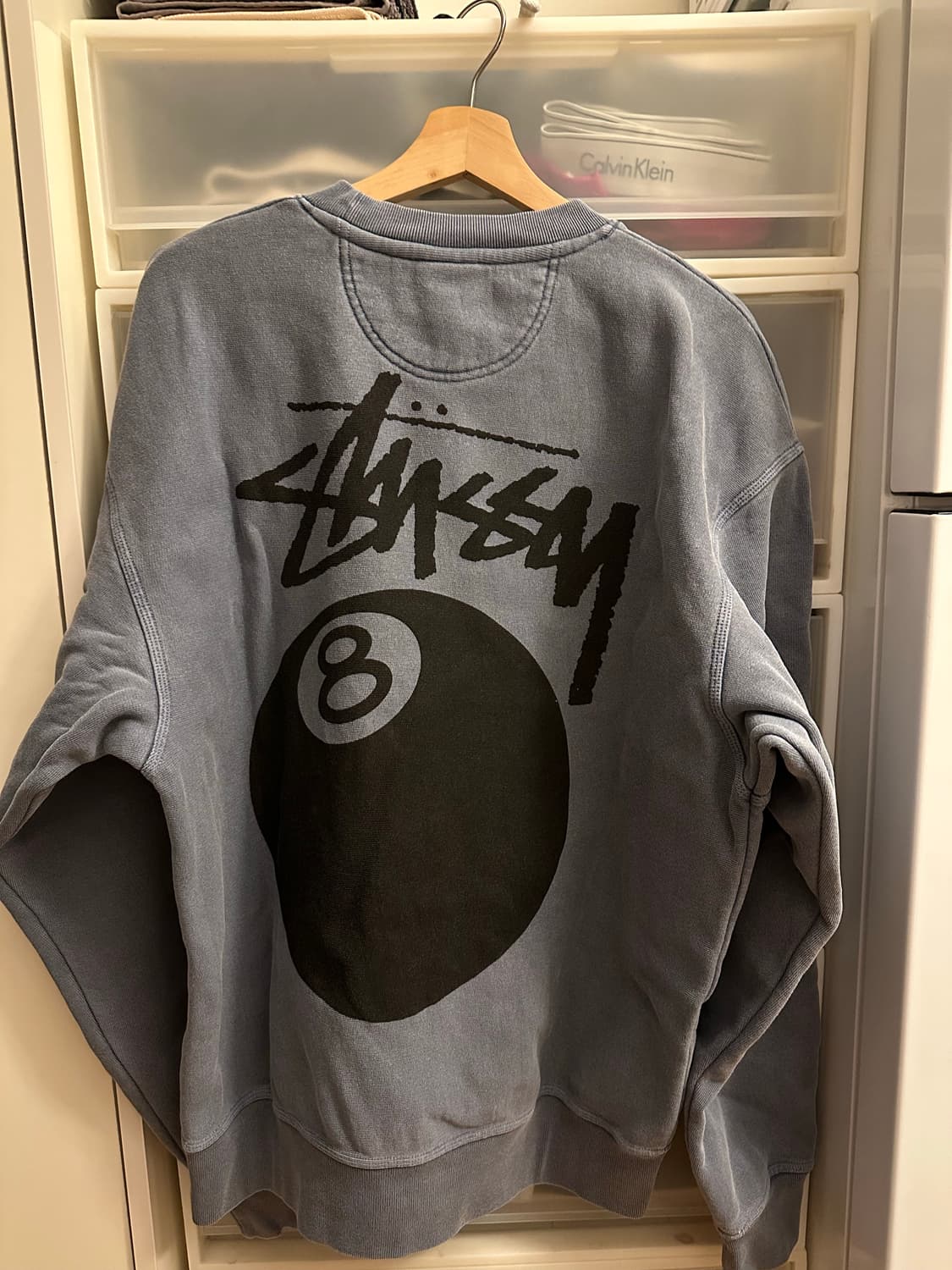 스투시 피그먼트 에잇볼 맨투맨 라지 상품이미지2