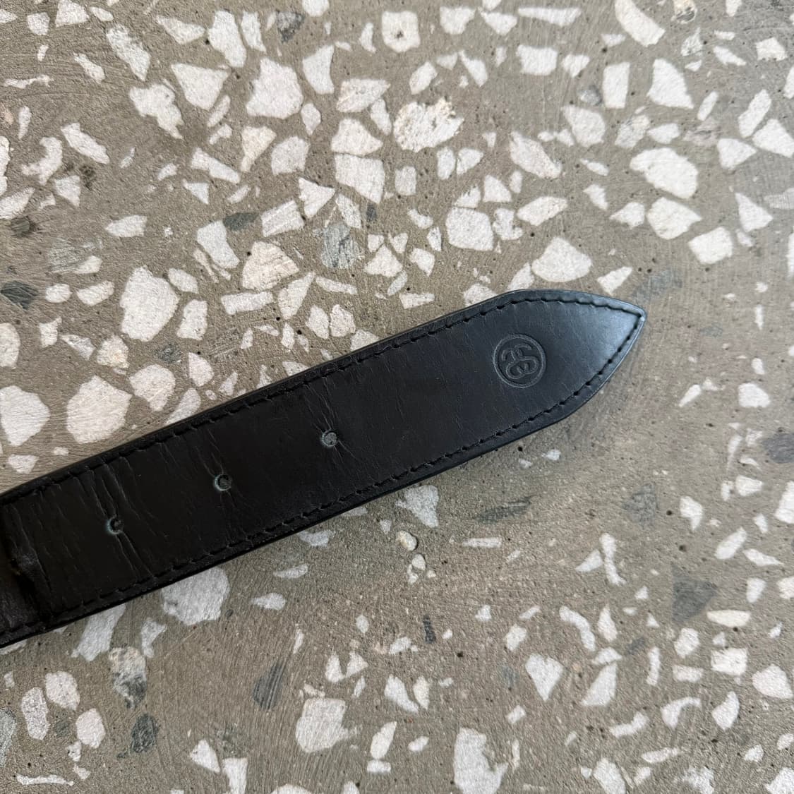 올드 스투시 레더 탭 벨트 상품이미지5