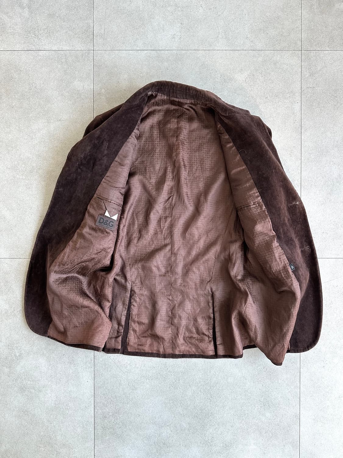 돌체앤가바나 2000s 벨벳 브라운 블레이저 상품이미지6