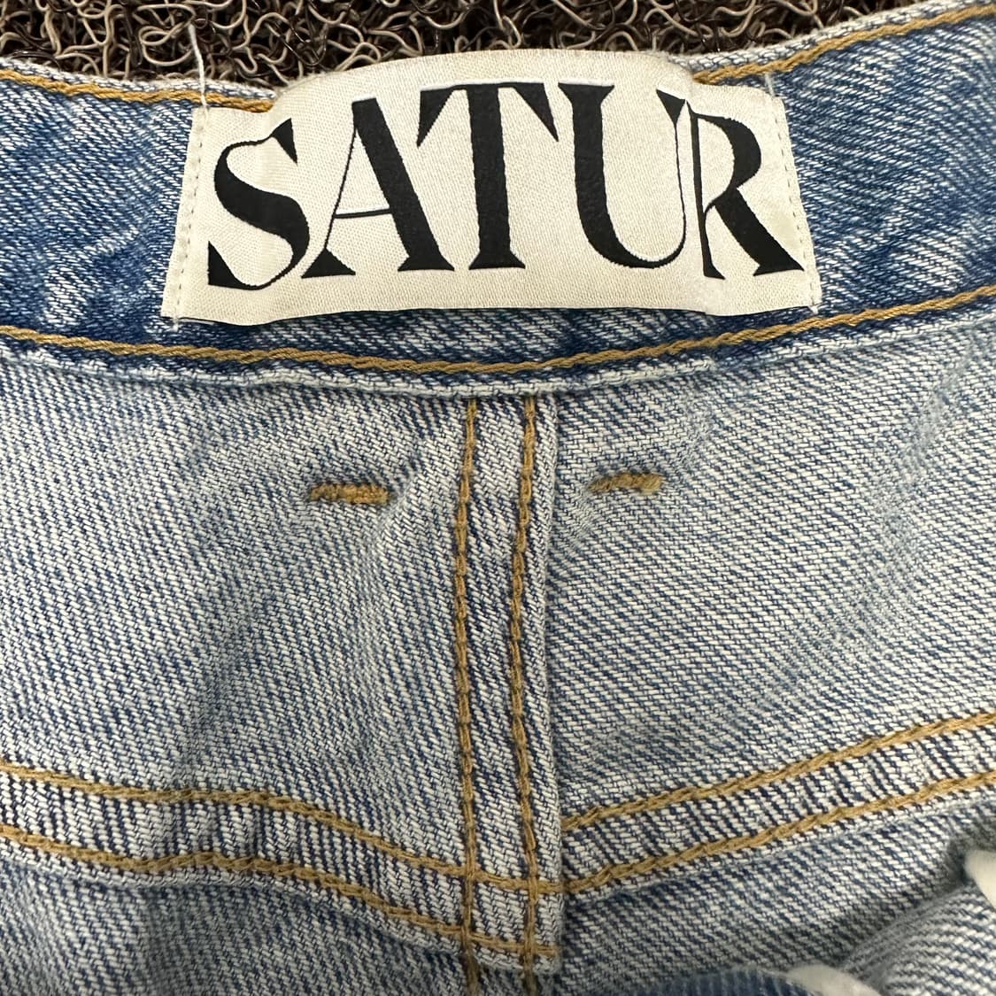SATUR 세터 데님 워싱 와이드 팬츠 34인치 상품이미지4