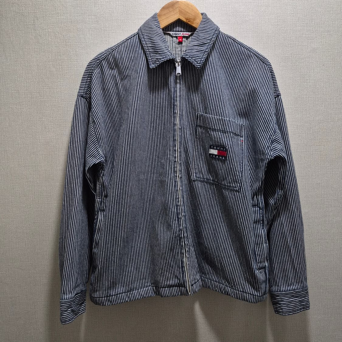 (XS) 타미진스 스트라이프 박시 오버 셔츠 자켓 상품이미지1