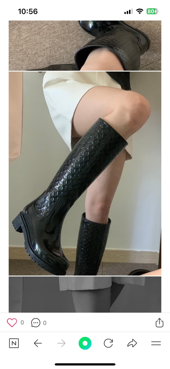 루이비통 모노그램 올블랙 레인부츠 37 상품이미지4