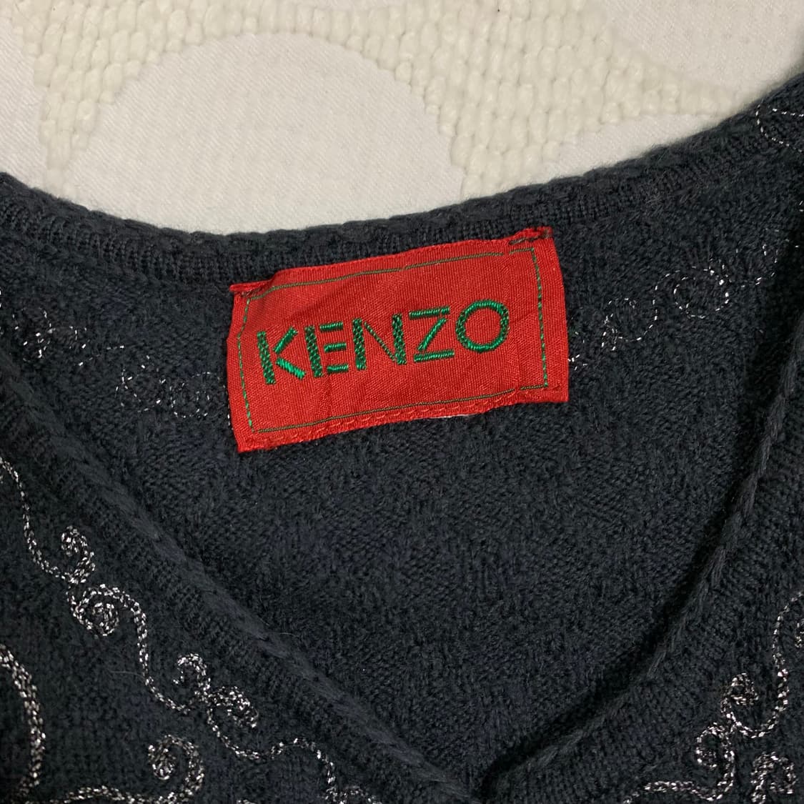 Kenzo 실버 스레드 위빙 디테일 니트 가디건 상품이미지8
