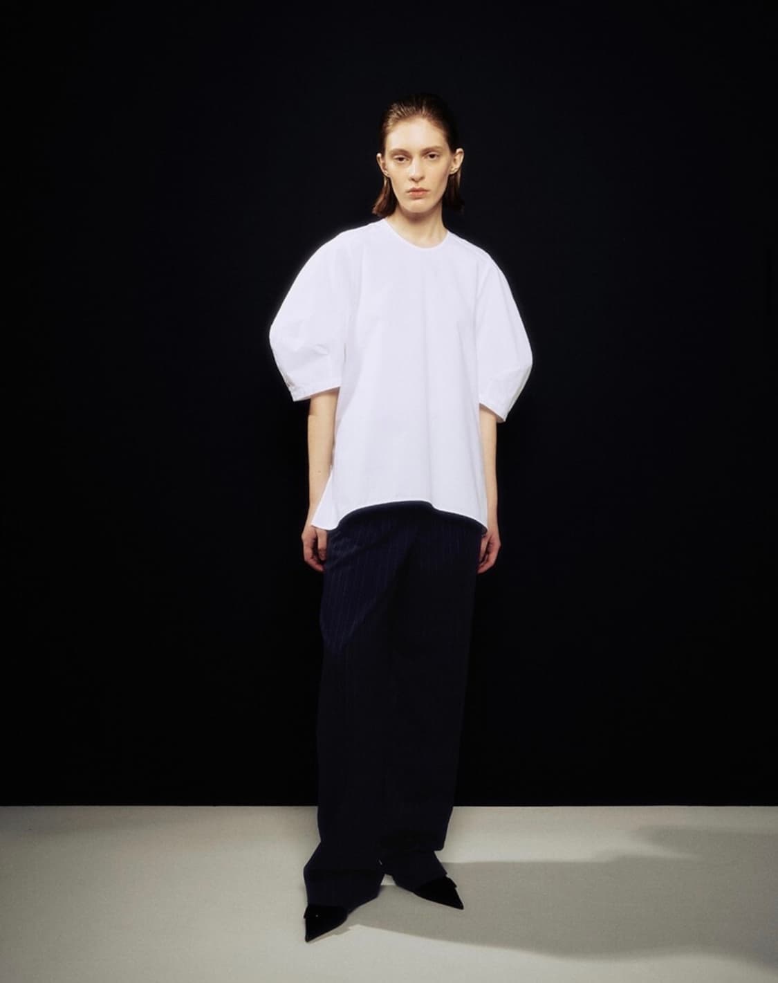 아리크 REVATI 하프 슬리브 볼륨 블라우스 화이트 상품이미지2