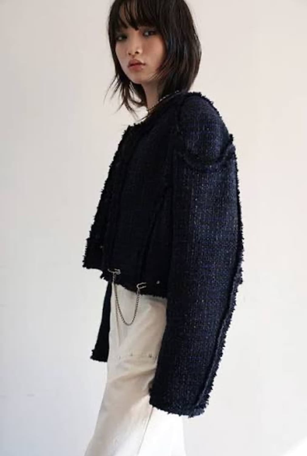 Dared 데어드 트위드자켓 네이비 상품이미지3