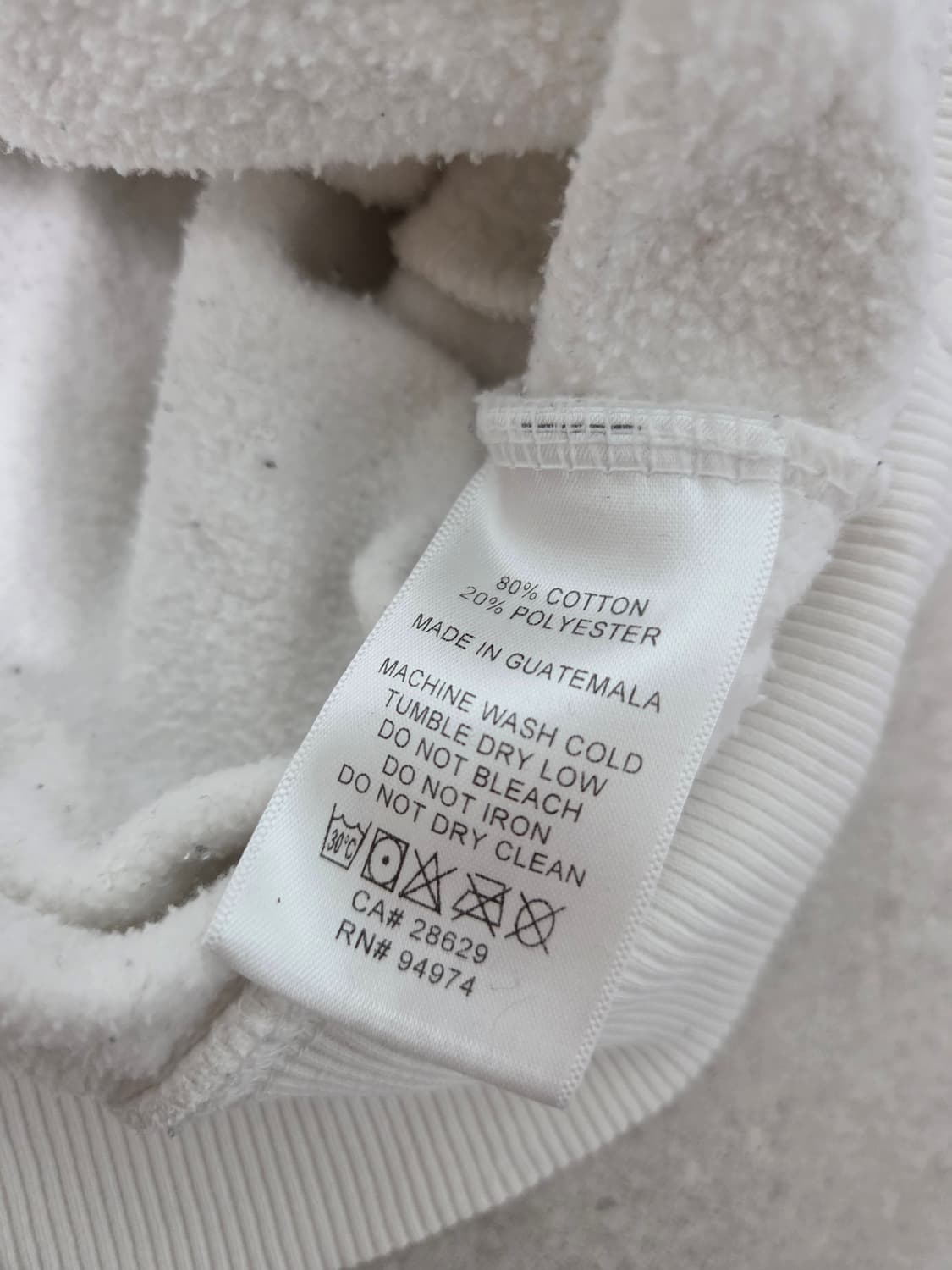 스투시 베이직 로고 후드티 화이트 상품이미지6