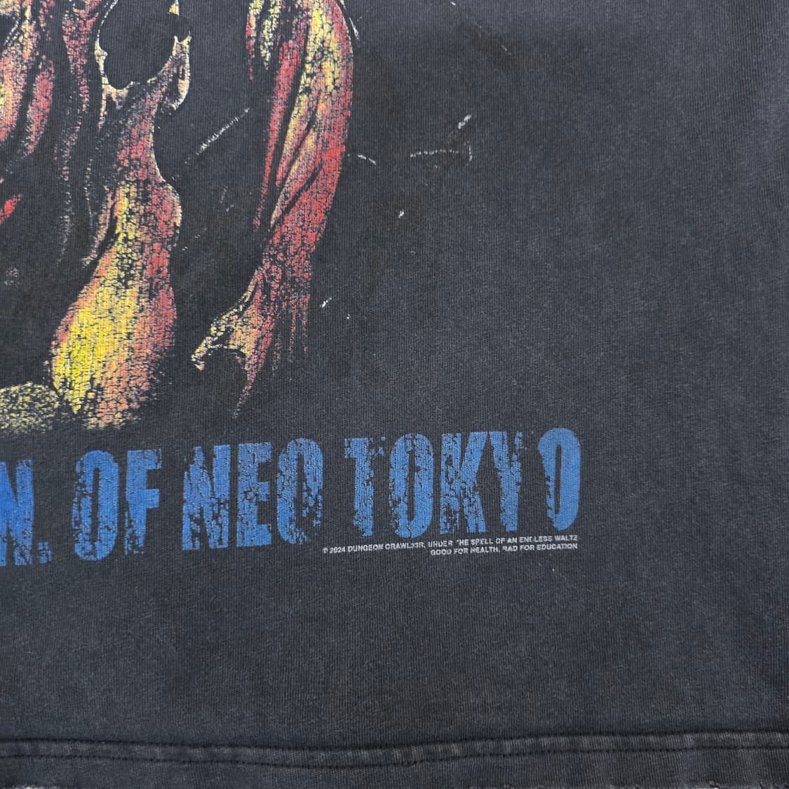 [L] 아키라 24 부틀렉 티셔츠 페이디드 블랙 상품이미지3