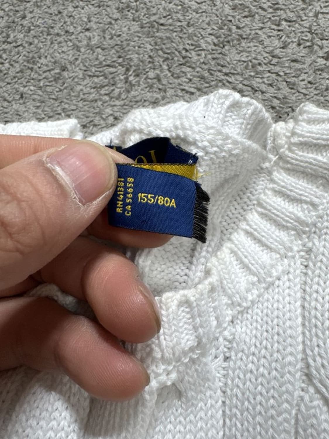 폴로 꽈배기 니트 XS 상품이미지7