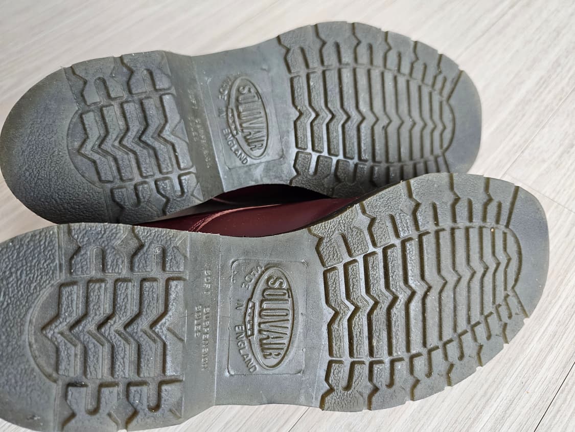 Solovair 솔로베어 더블버클 남성용 버건디 가죽로퍼 상품이미지5