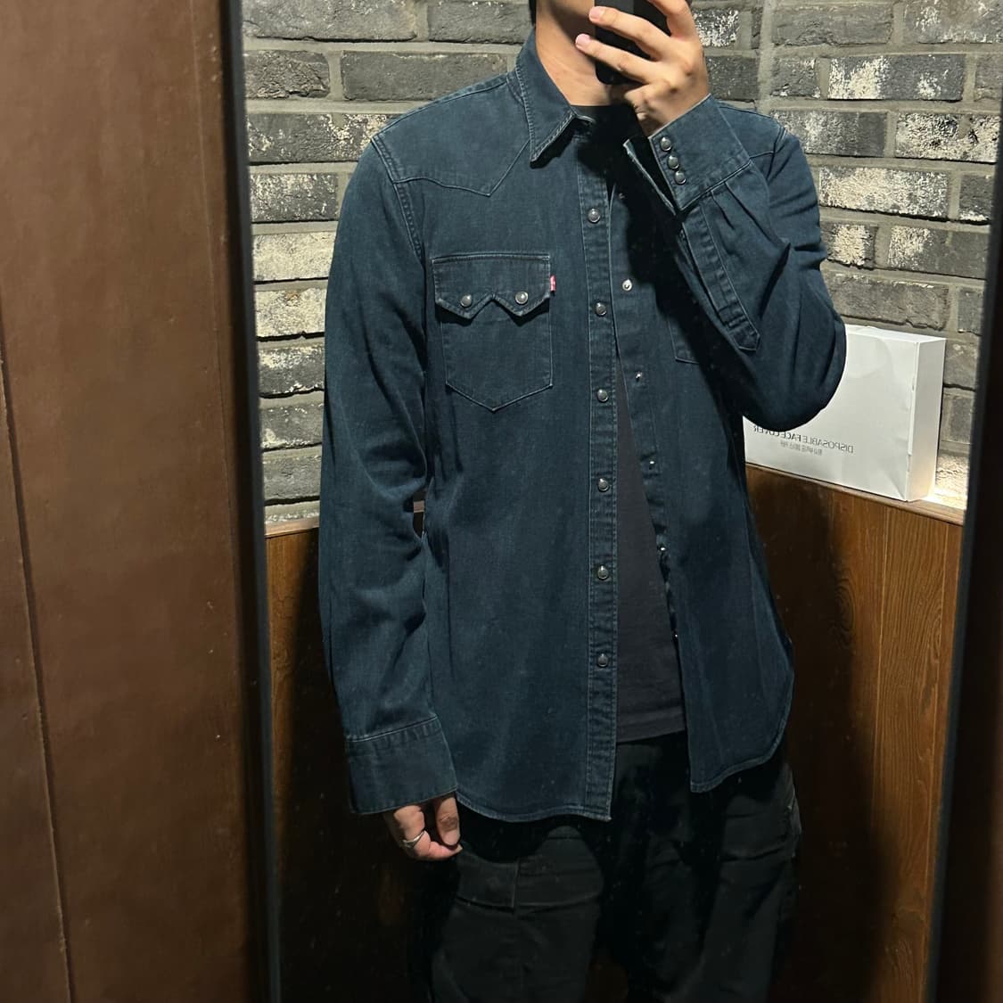 L) 리바이스 투포켓 웨스턴 데님 셔츠 상품이미지8