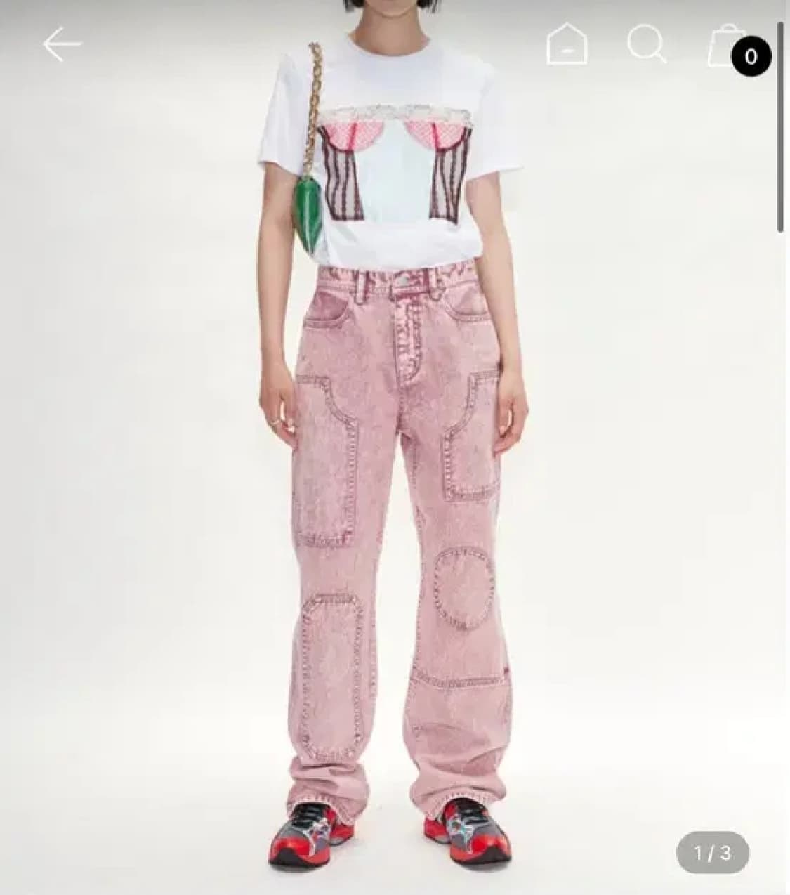 앤더슨벨 오버 다이드 바우하우스 패치 팬츠 상품이미지1