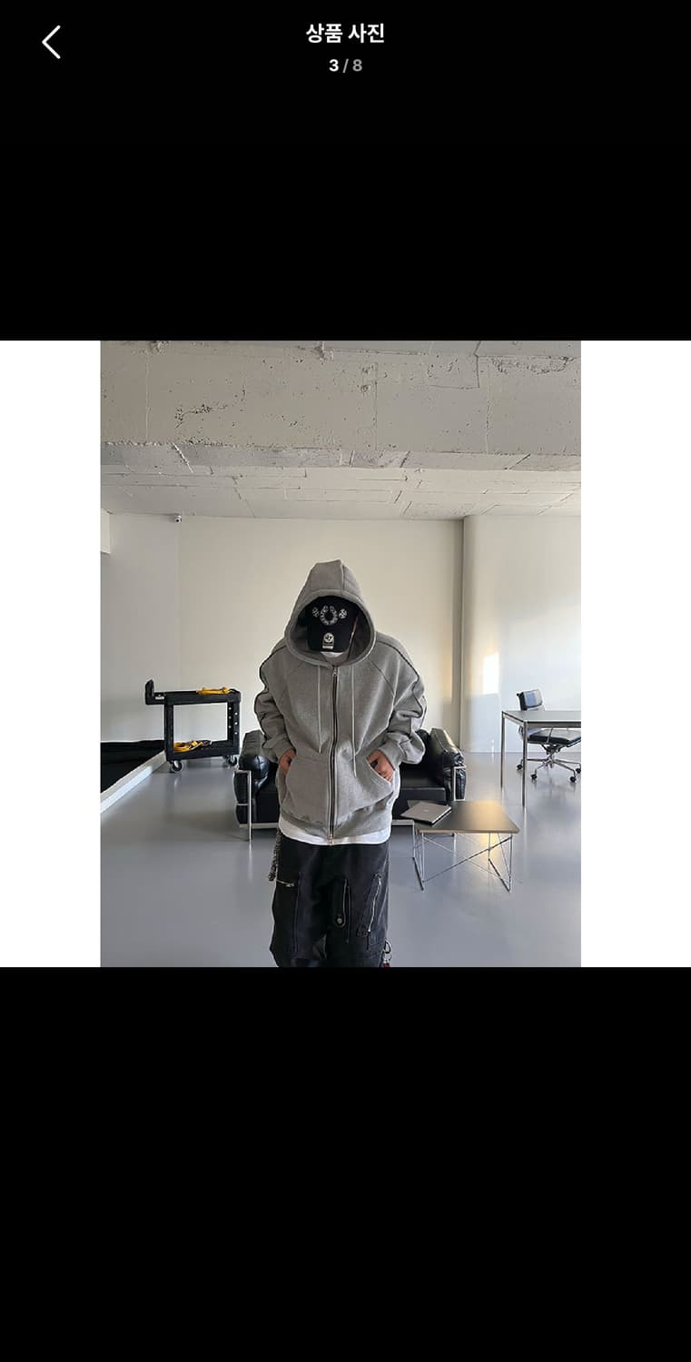 Free / 그레이 ) 데끼 오버핏 후드 집업 상품이미지3