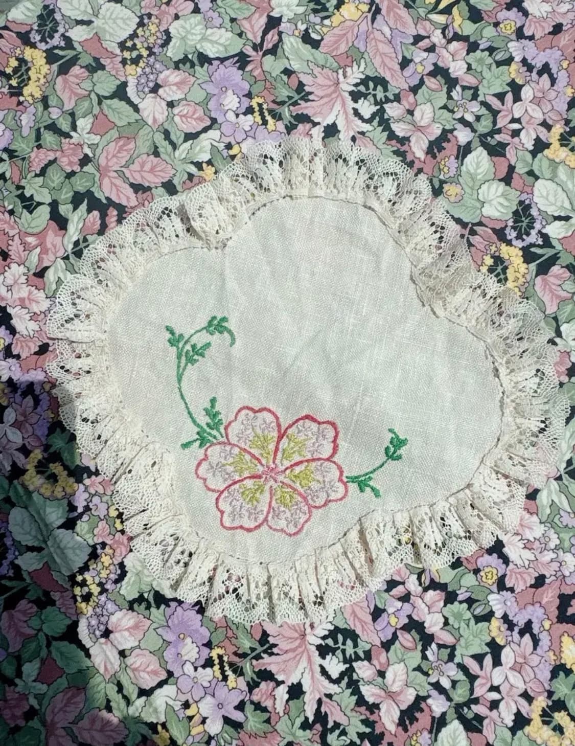 빈티지 손자수 리넨 도일리 상품이미지2
