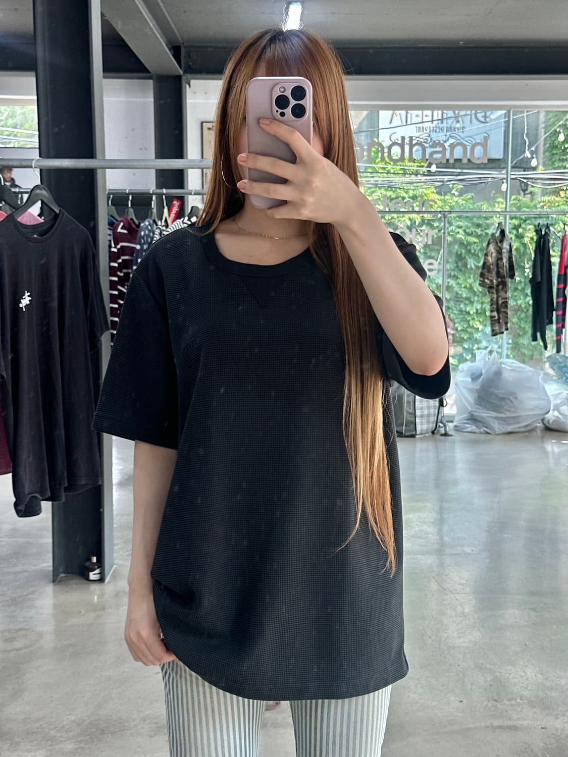 아디다스 와플 에센셜 트레이포일 반팔티 매트블랙 상품이미지3