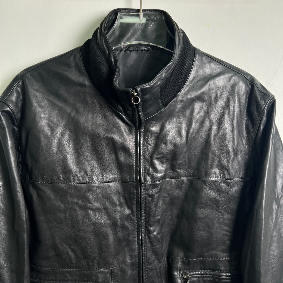 Zegna 에르메네질도 제냐 나파 레더 블루종 48 상품이미지4