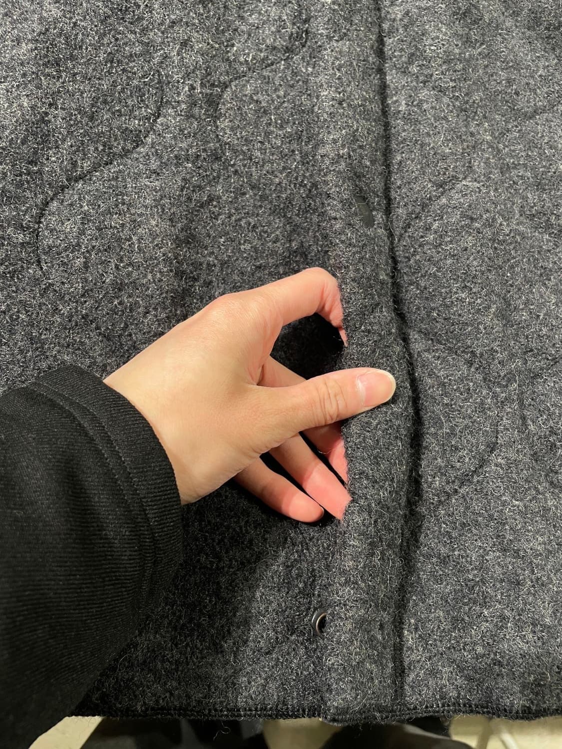 폴로 진스 차콜 퀼팅 울 집업 자켓 상품이미지10