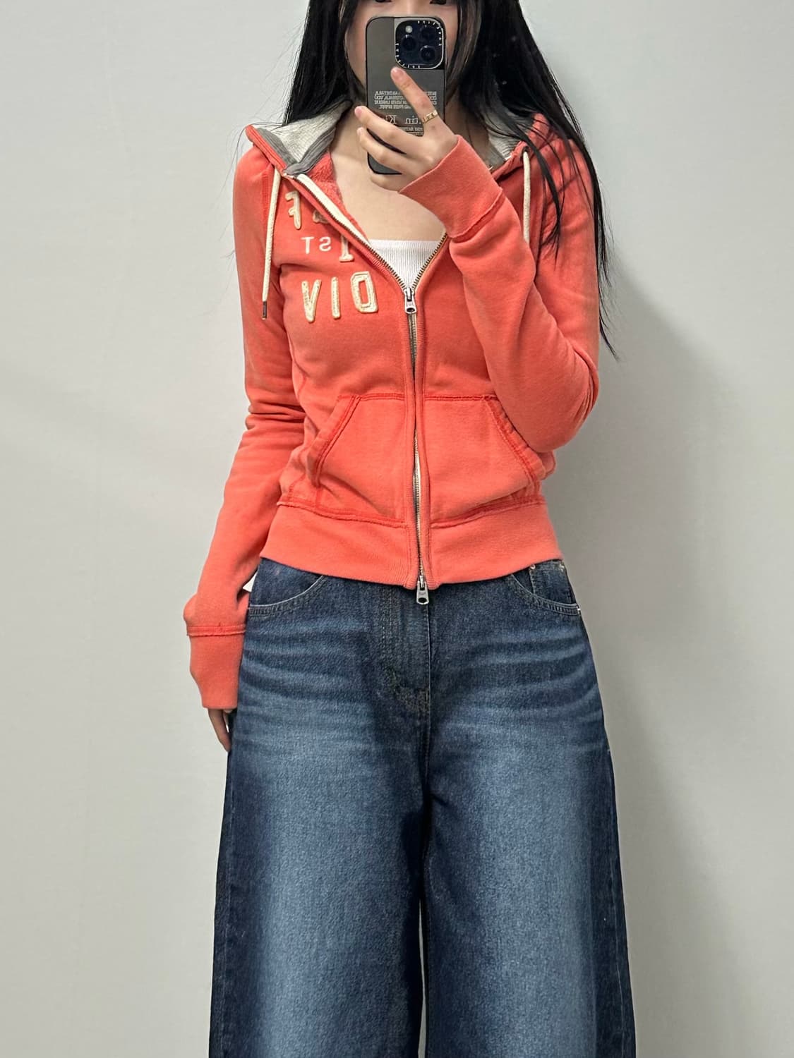 아베크롬비 y2k 와투케 살몬 후드집업 상품이미지1