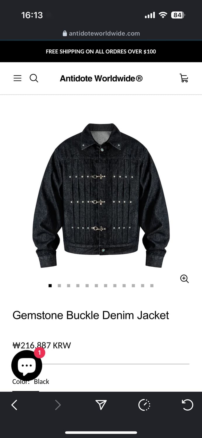 Antidote worldwide Denim Jacket 상품이미지1