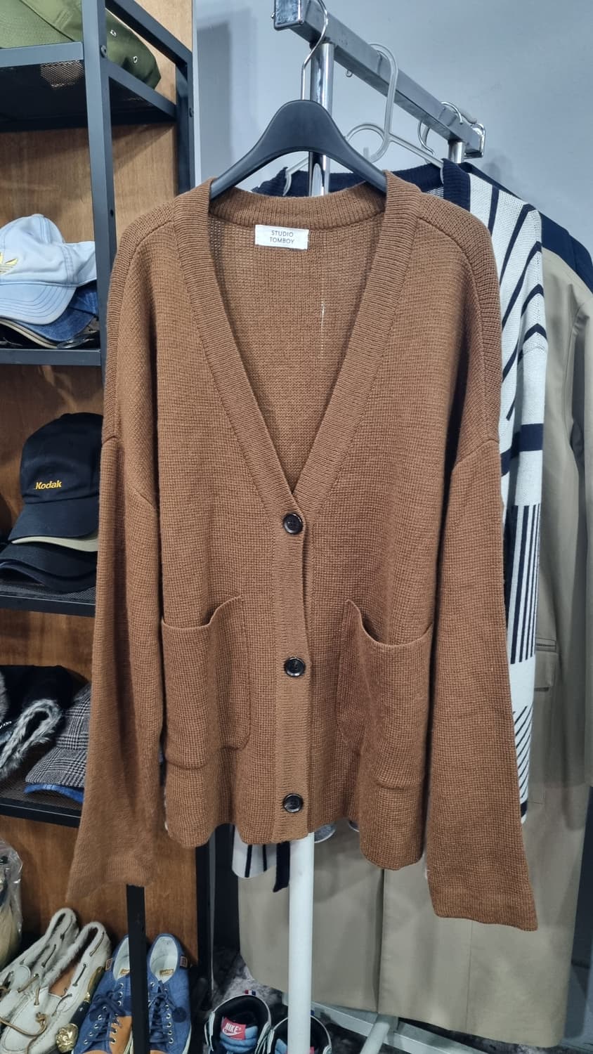 ((스튜디어 톰보이)) 남성105 (표기 프리) 가디건 브라운색 상품이미지1