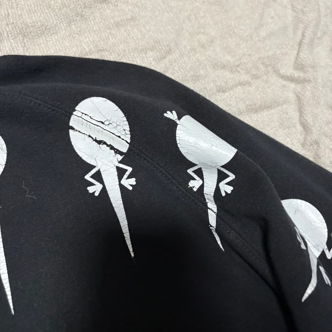 빈티지 블랙 스웻 스트릿 트랙탑 2XL 상품이미지6