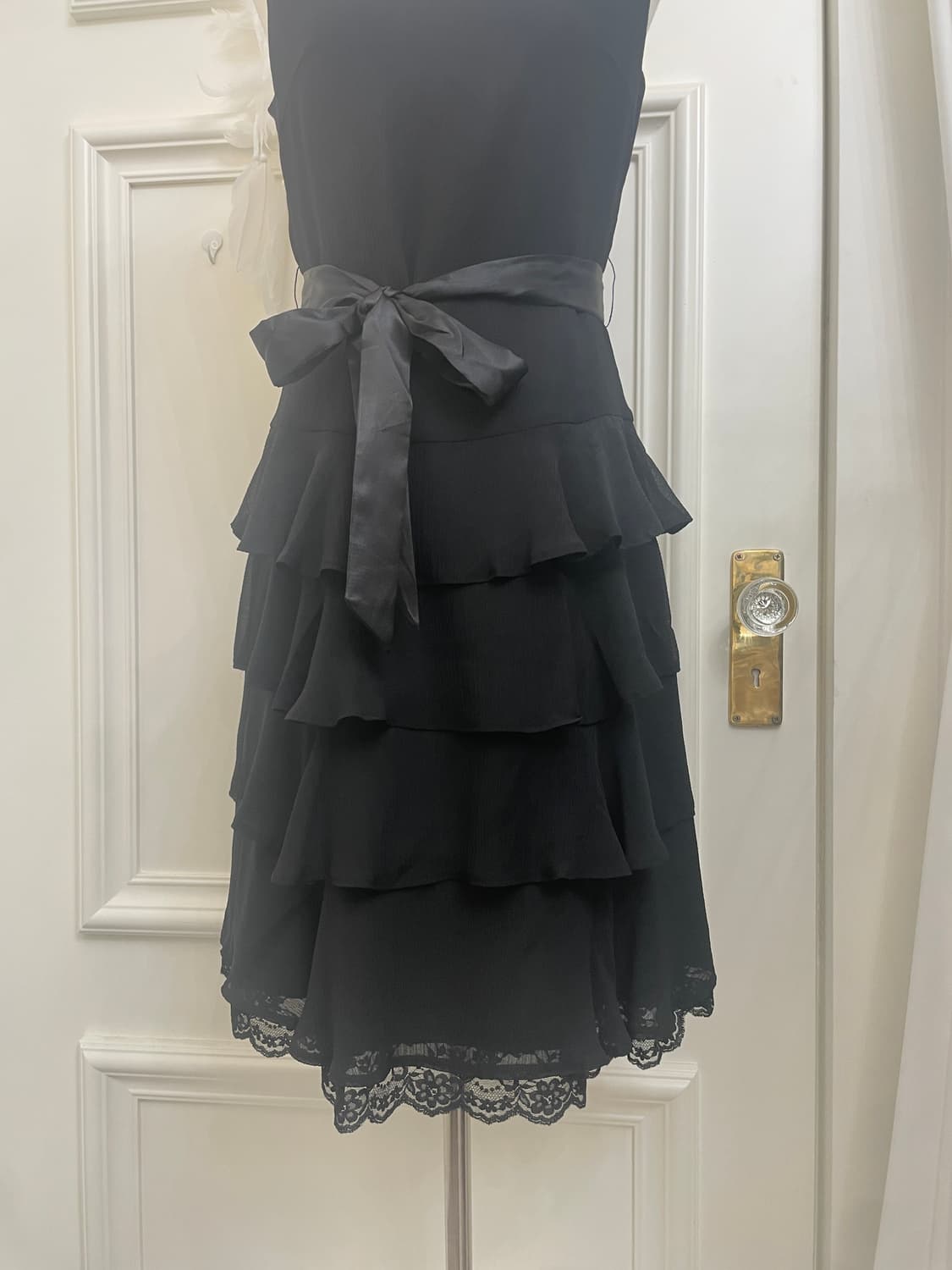 black ruffle layered bow belt fairy opc 상품이미지7