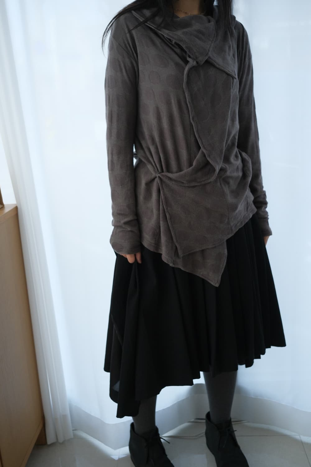 Dot Drape cardigan 상품이미지3