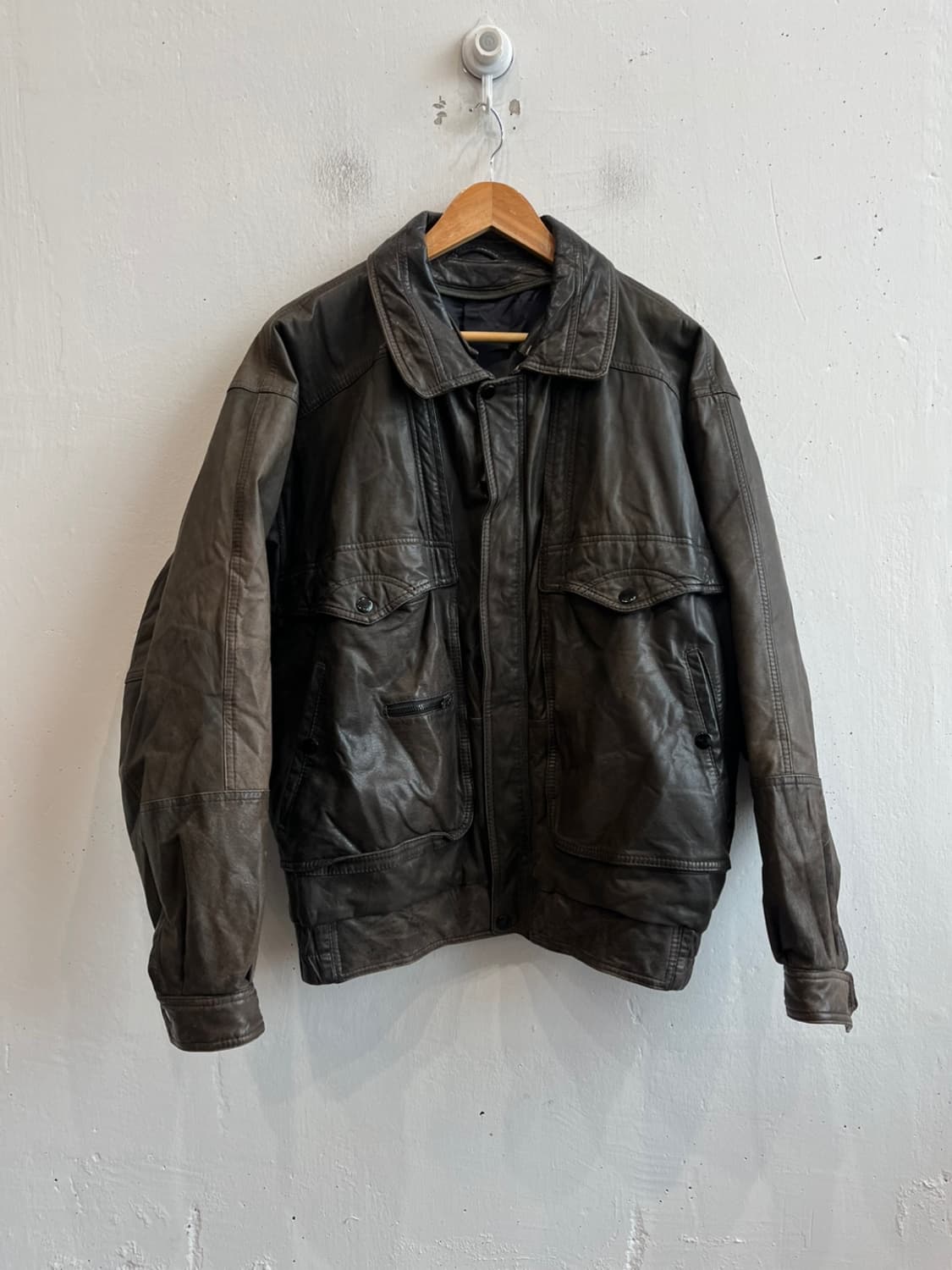 Vanelli 레더 봄버자켓  상품이미지1