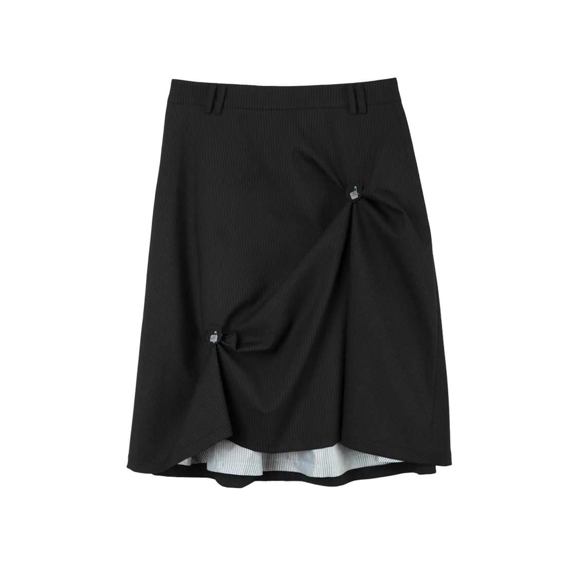 헤레틱 button flared skirt black 1 상품이미지2