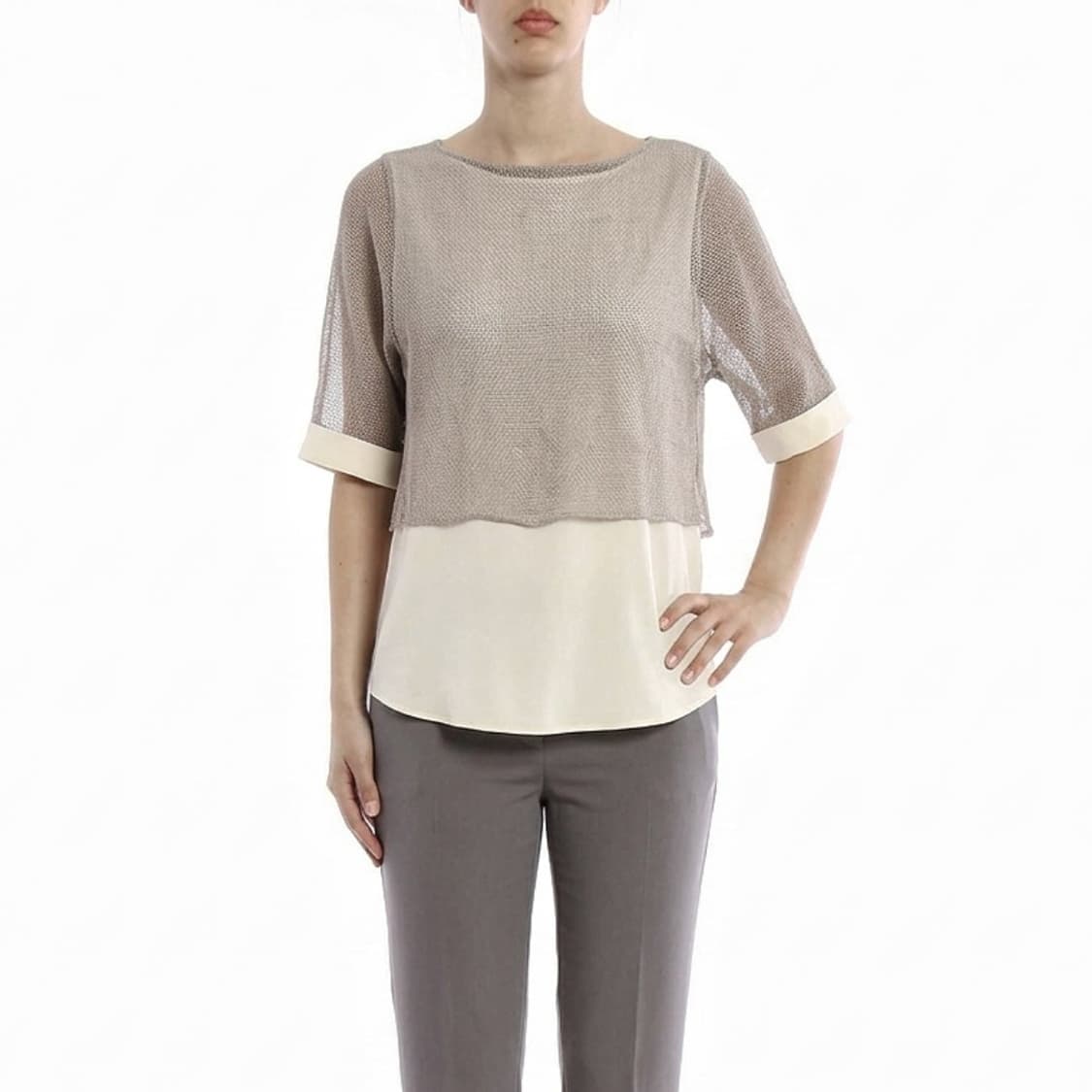 파비아나필리피 실크 린넨 티블라우스 상품이미지1