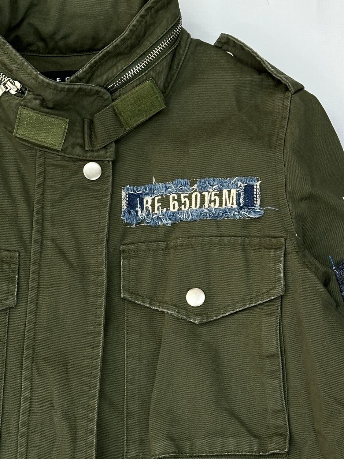 🤎에고이스트 보헤미안 카키 패치워크 야상🤎자켓 아우터 밀리터리 상품이미지4