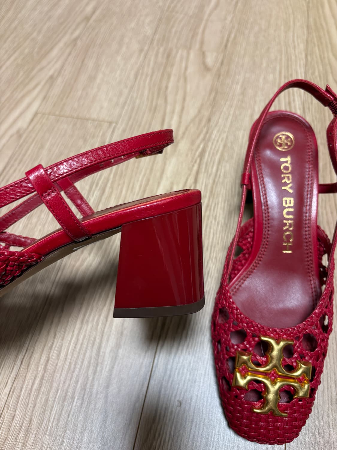 토리 버치 위빙 가죽 샌들 힐 상품이미지4