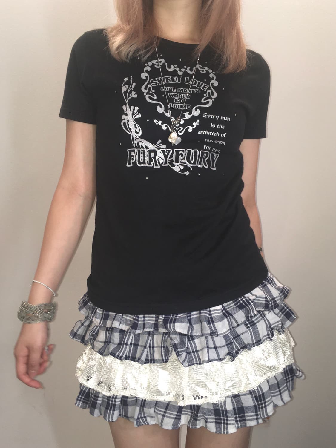 jpn vintage highteen punk beads t shirt 상품이미지2