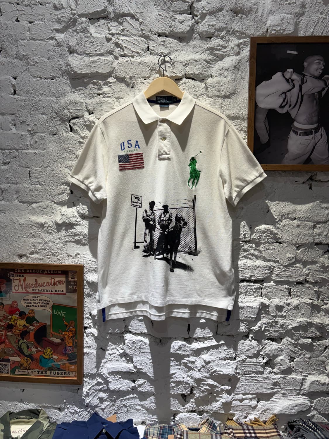 폴로 빅포니 USA 성조기 커스텀 카라 반팔티셔츠 상품이미지1