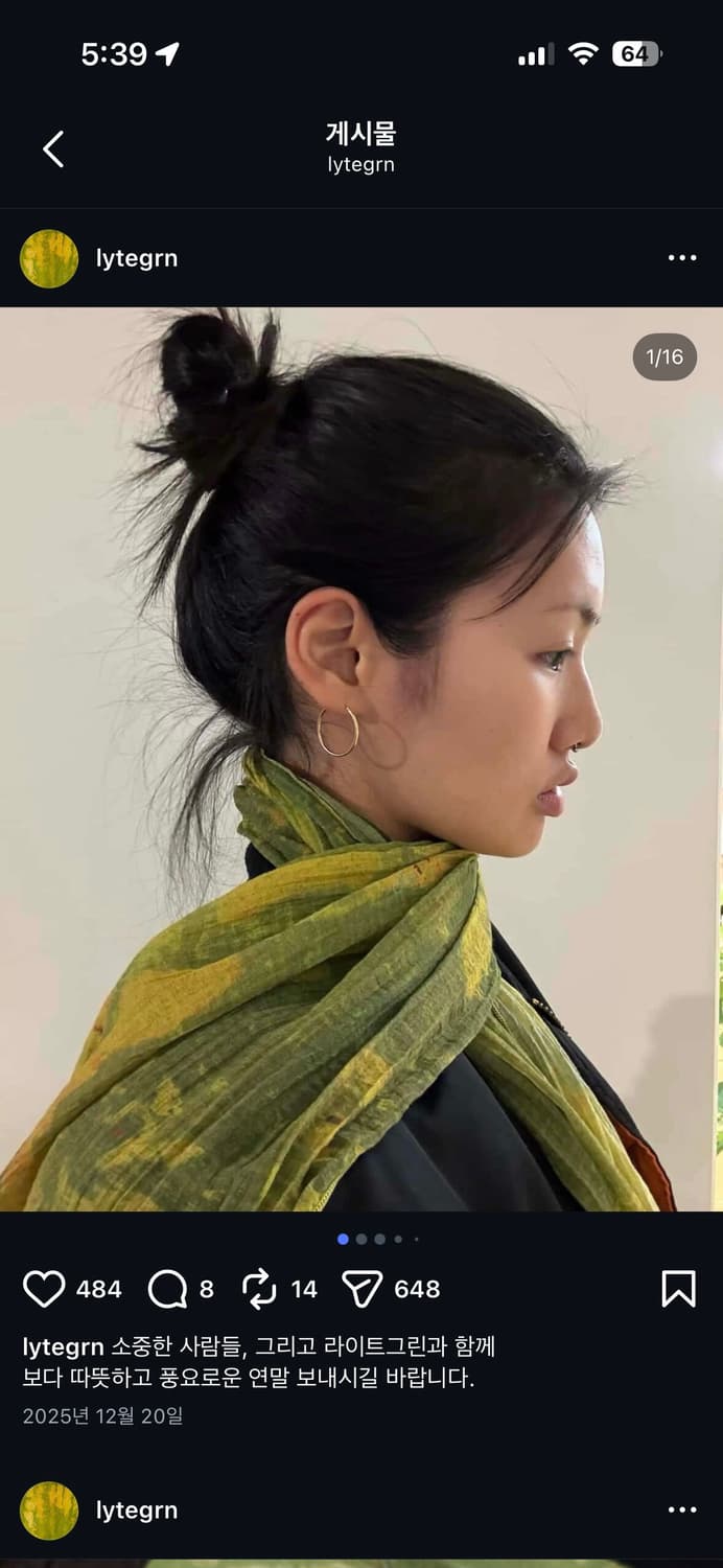 Lyte green 스카프 판매 상품이미지1