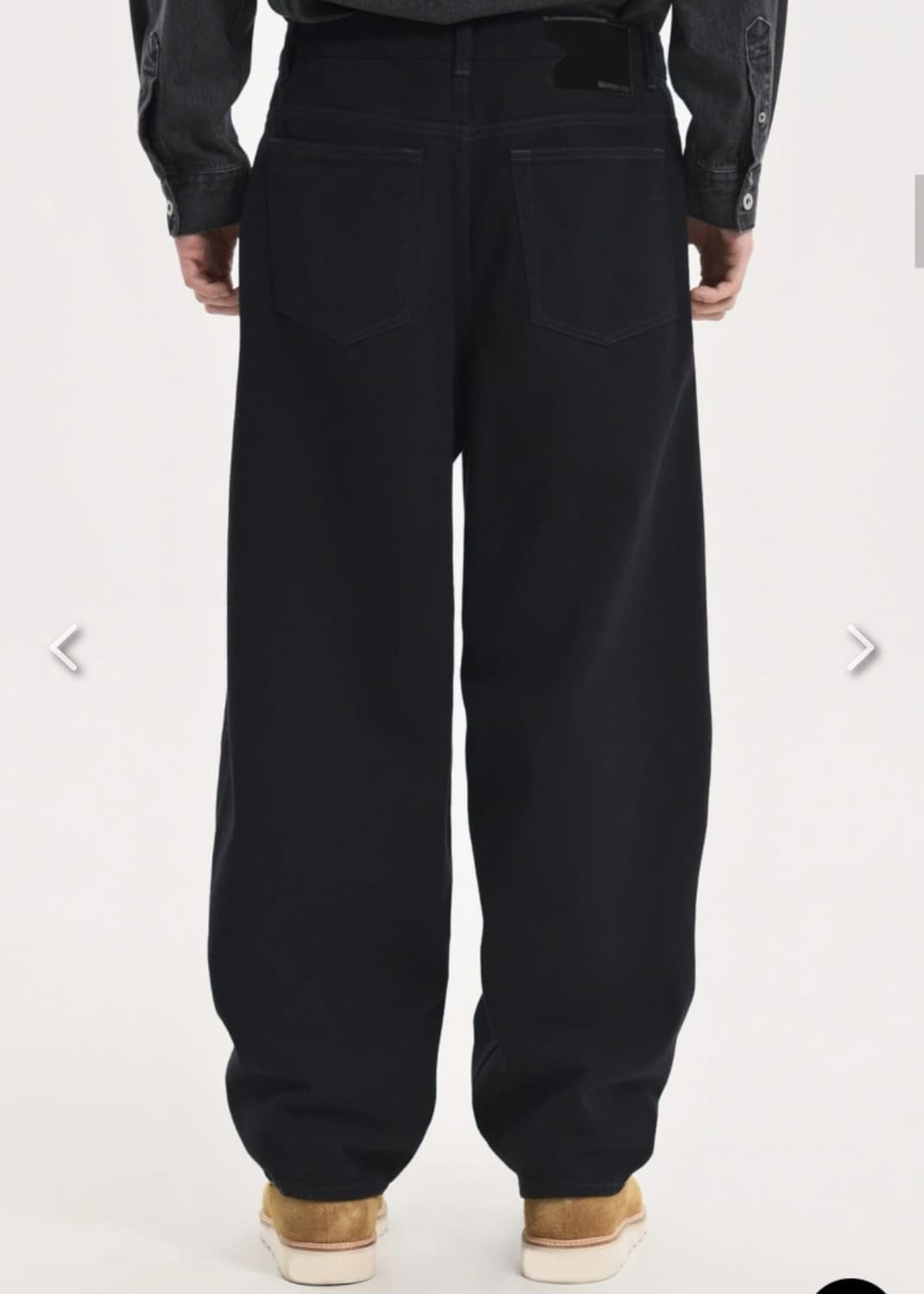 브라운야드 커브드 팬츠 블랙 5사이즈 상품이미지2