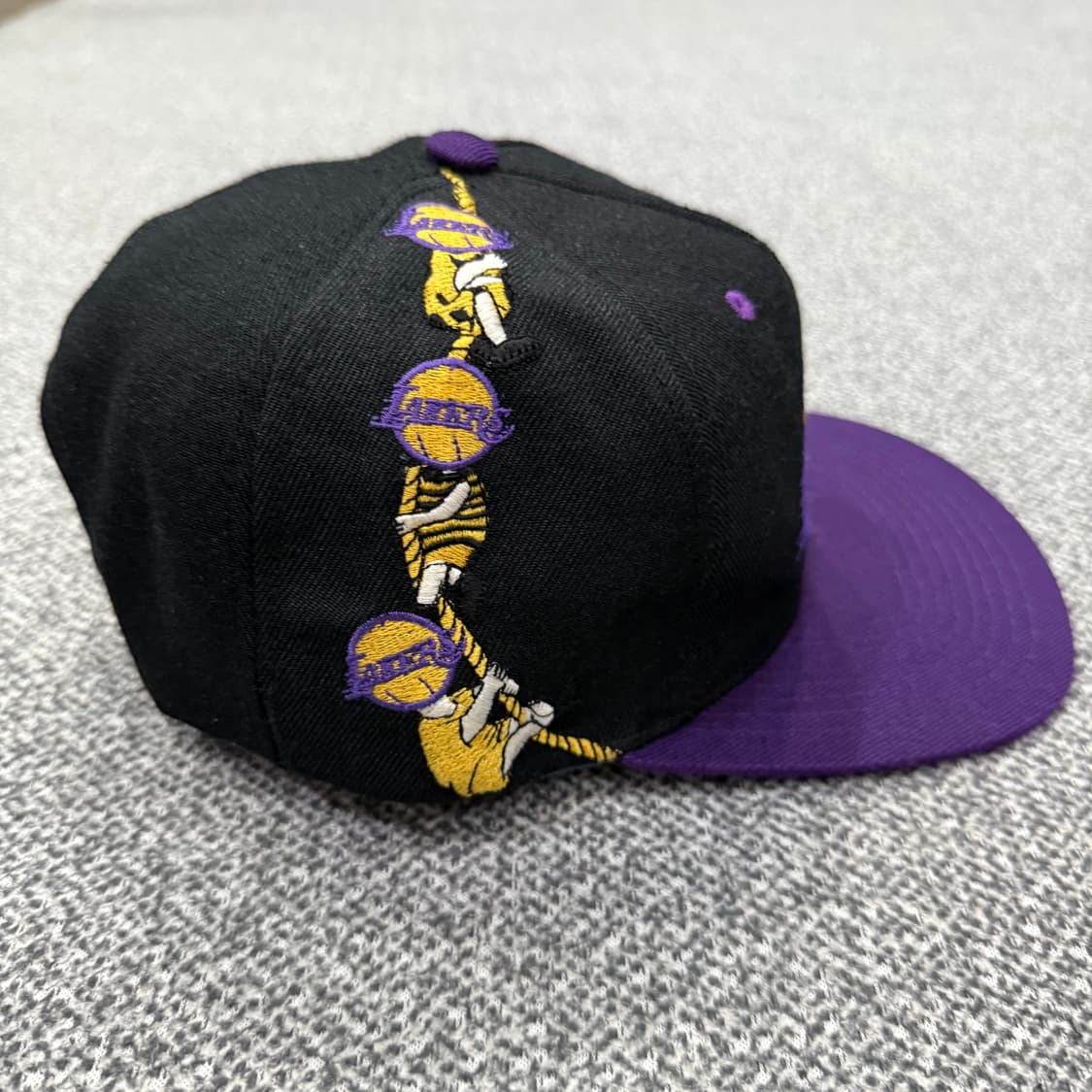 F 레이커스 농구팀 LAKERS 레트로 빈티지 자수 볼캡 모자 스냅백 상품이미지5