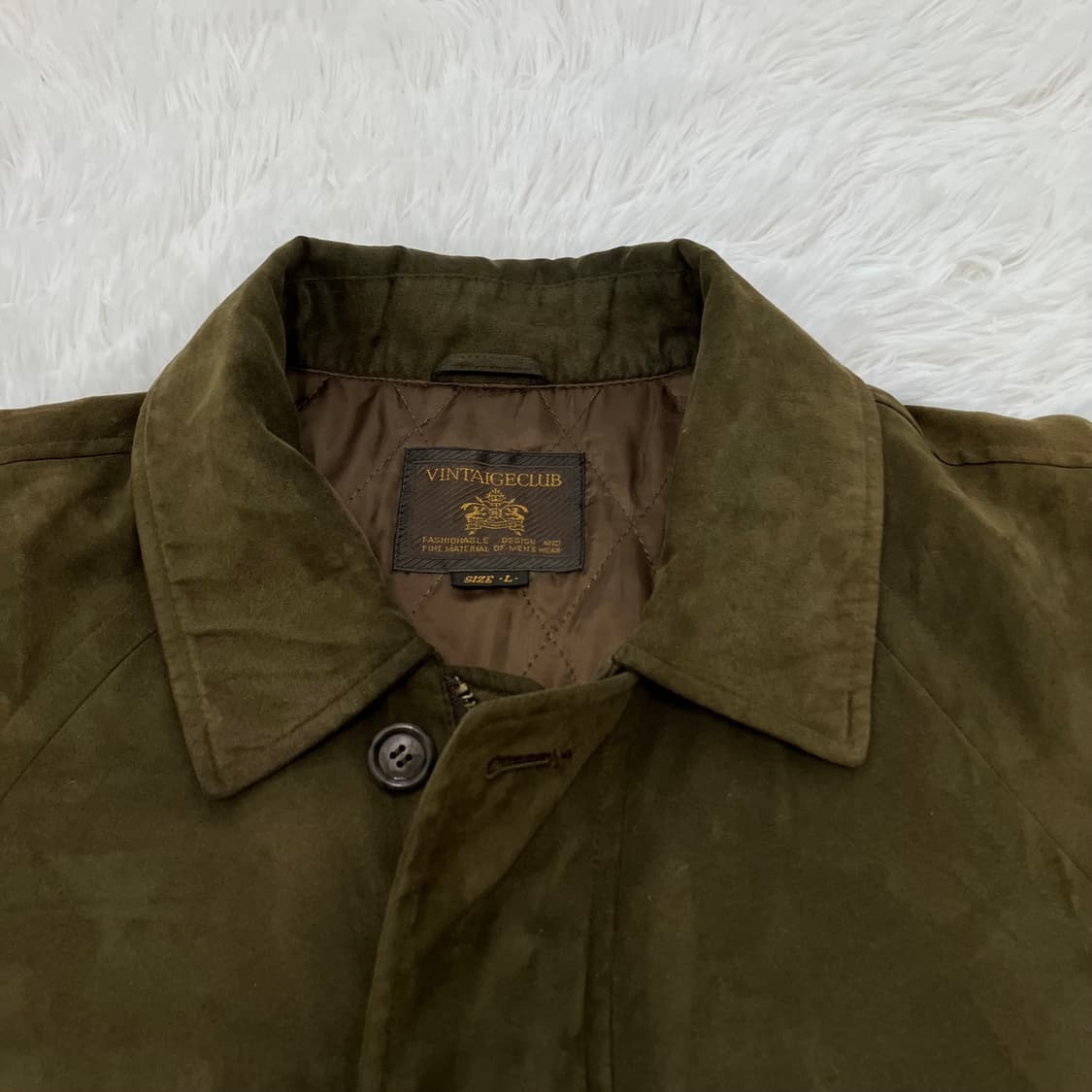 빈티지 카키 지퍼 벨벳 점퍼 846 y2k 스트릿 모리 갸루 일본빈티지  상품이미지3